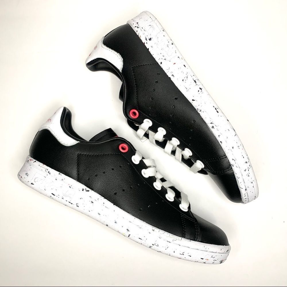 Adidas Stan Smith Black & Pink Splatter Sneakers